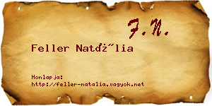 Feller Natália névjegykártya